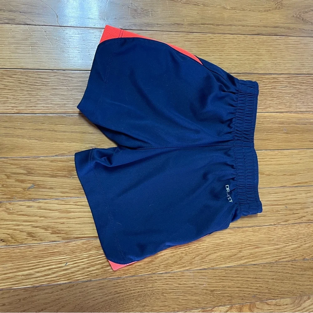 Nike dri-fit‎ Kids' Dark Blue and Bright orange Shorts 2T